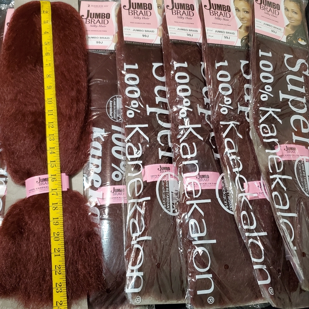 7 Packs Color 99J-Dark Burgundy Afro- braiding hair.